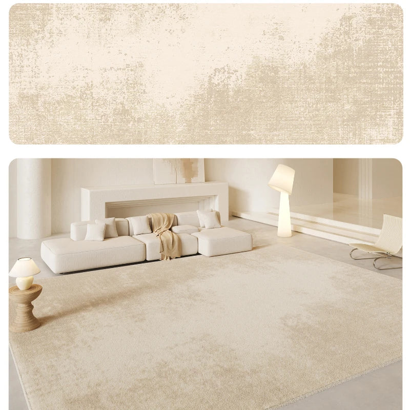 French Cream Style Waterproof Carpet Bedroom Fluffy Soft Thickened Sofa Carpets  Living Room Decoration Large Area Rug 러그  kовер